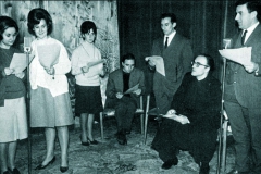 Beti Jai irratsaio grabatzen. M. Eraso, Itziar Sagarzazu eta M.Arregirekin
