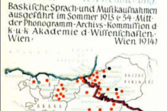 Mapa.Trebitshek grabazioak non egin zituen adierazten dute puntu gorriek