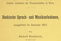 Mitteilung der Phonogramm Archivs-Kommission der kaiserl. Akademie der Wissenschaften in Wien. Baskische Sprach und Musikaufnahmen