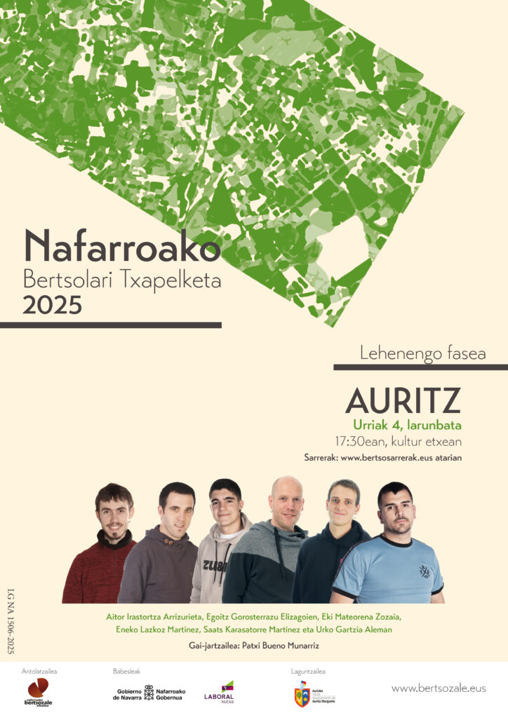 Nafarroako Bertsolari Txapelketa etzi abiatuko da Auritzen