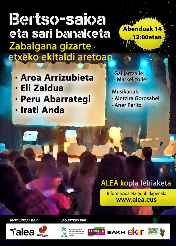 ALEA hedabidearen bideo-kopla lehiaketako irabazleak ALEA hedabidearen bideo-kopla lehiaketako irabazleak