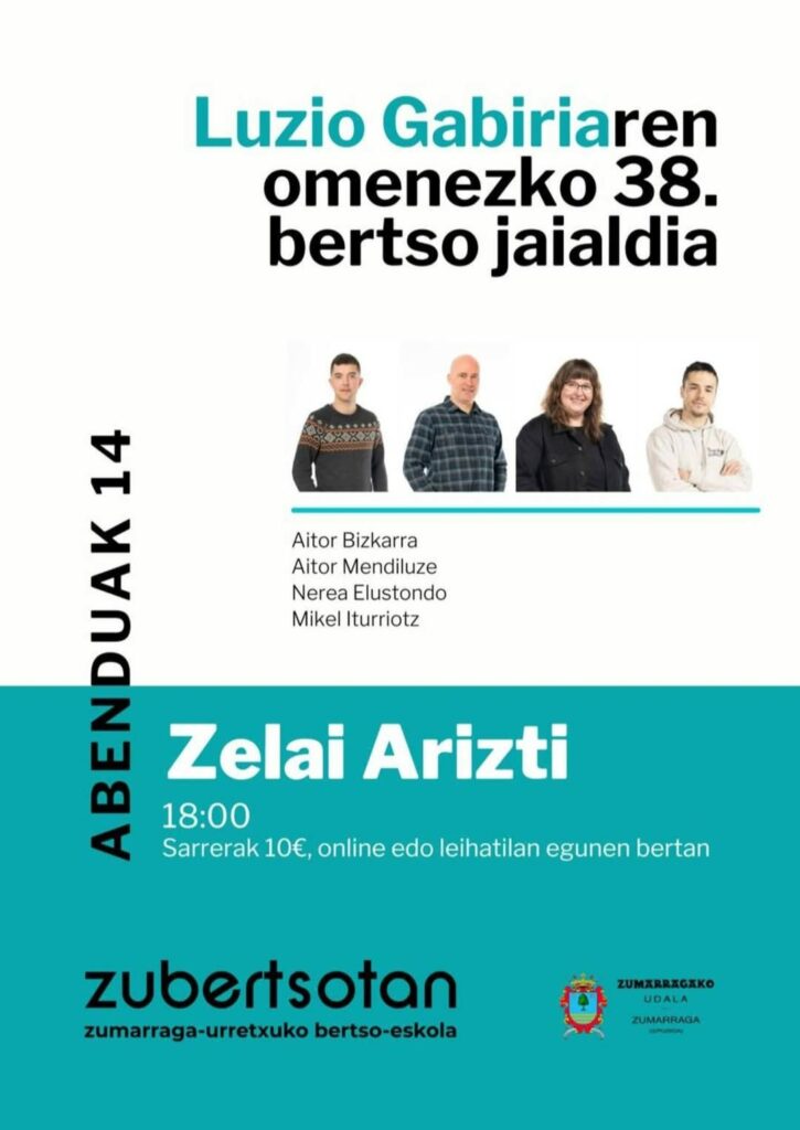 Luzio Gabiriaren omenezko jaialdia egingo dute Zumarragan Luzio Gabiriaren omenezko jaialdia egingo dute Zumarragan